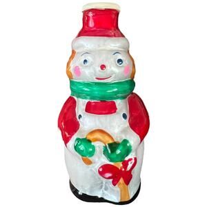 Vintage Blown Glass Boy Christmas Light Cover Taiwan Hand Painted